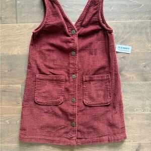 Old Navy Maroon Corduroy Kids Dress Size 6/7